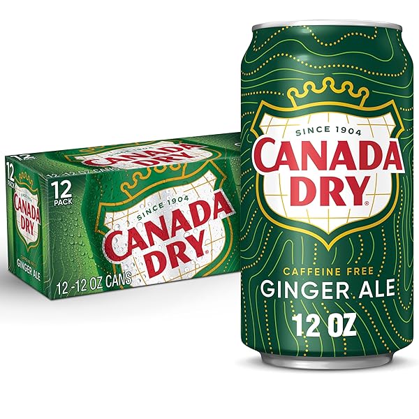CANADA DRY GINGER ALE SODA, 12 FL OZ CANS, 12 PACK