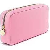 Embla Makeup Bag Travel Cosmetics Pouch and Toiletry Bag, Nylon Zipper Pouch Purse, Cute Make Up Organizer Storage Tote for Women Girls, Travel Skincare Case, Small Makeup Bags, Flamingo Pink