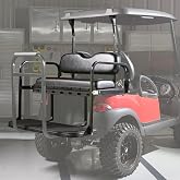 GTW MACH3 Golf Cart Rear Seat Kit with Aluminum Frame Made for Club Car Precedent, Onward &amp; Tempo Models | Fits 04-21 Precedent, 21-22 Villager 2, 17-Up Onward, 18-Up Tempo Models (Black)