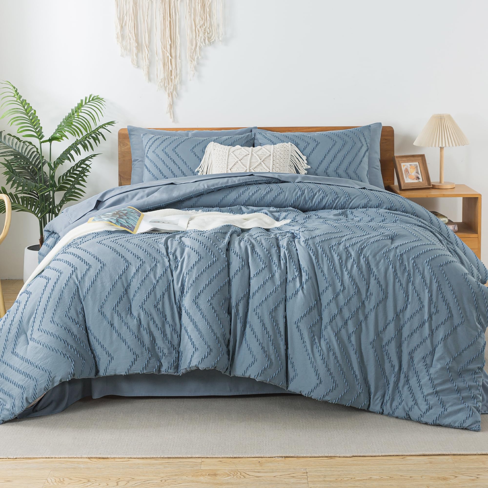 Litanika Grayish Blue California King Size Comforter Set with Sheets ...