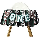 1st Birthday High Chair Banner - Highchair Decoration, First Year Down, Boys Birthday Football