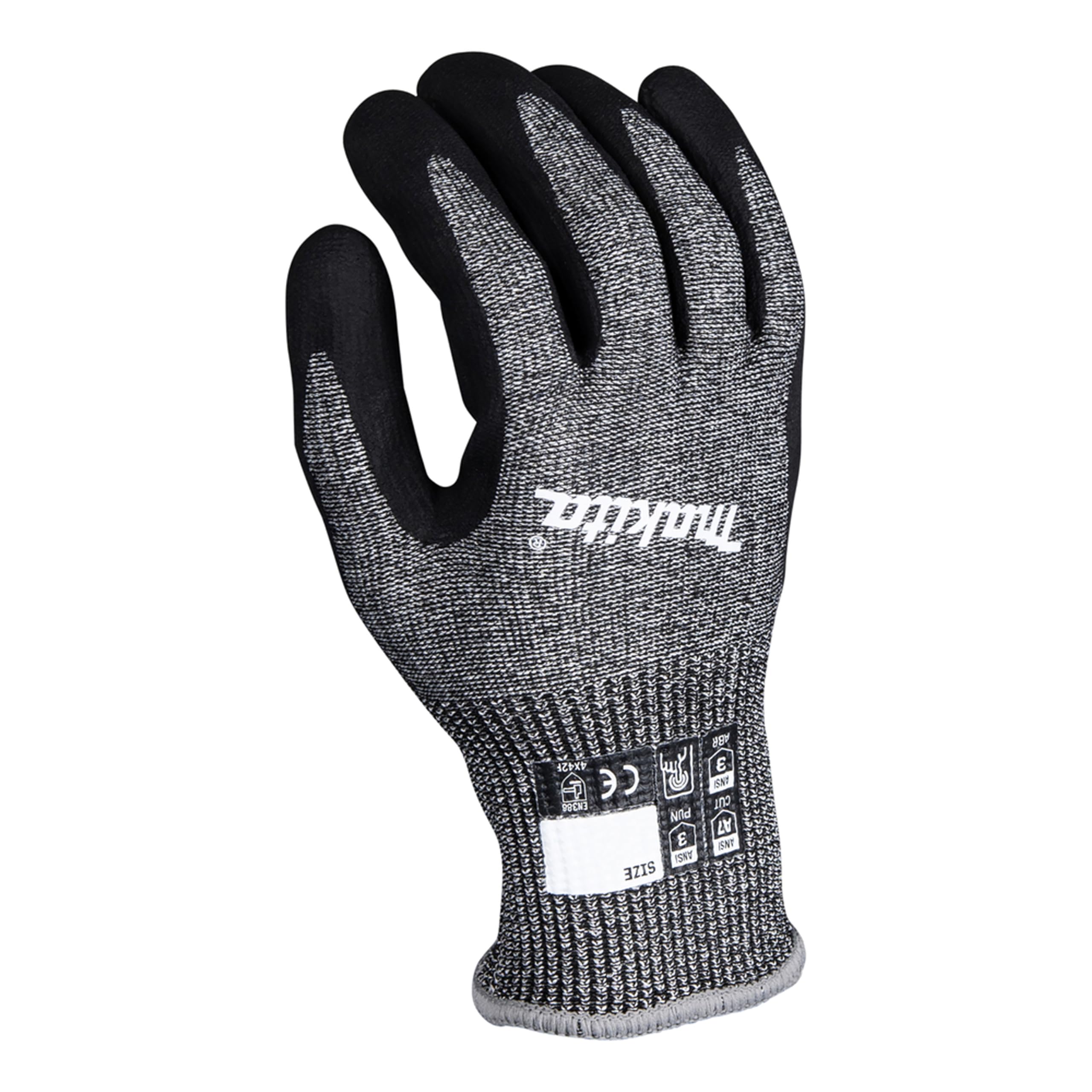 Makita P-84735 Advanced Fitknit® Cut Level 7 Nitrile Coated Dipped Gloves, Size X-Large