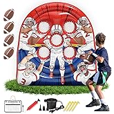 6FT Giant Inflatable Football Target Toss Game - Fun Indoor & Outdoor Yard Games for Kids & Adults, Football Party Throwing Games, Carnival Games, Camping & Tailgate Lawn Activities