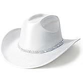Lisianthus Glitter Cowboy Hat for Women and Men Party Disco Cowgirl Hat