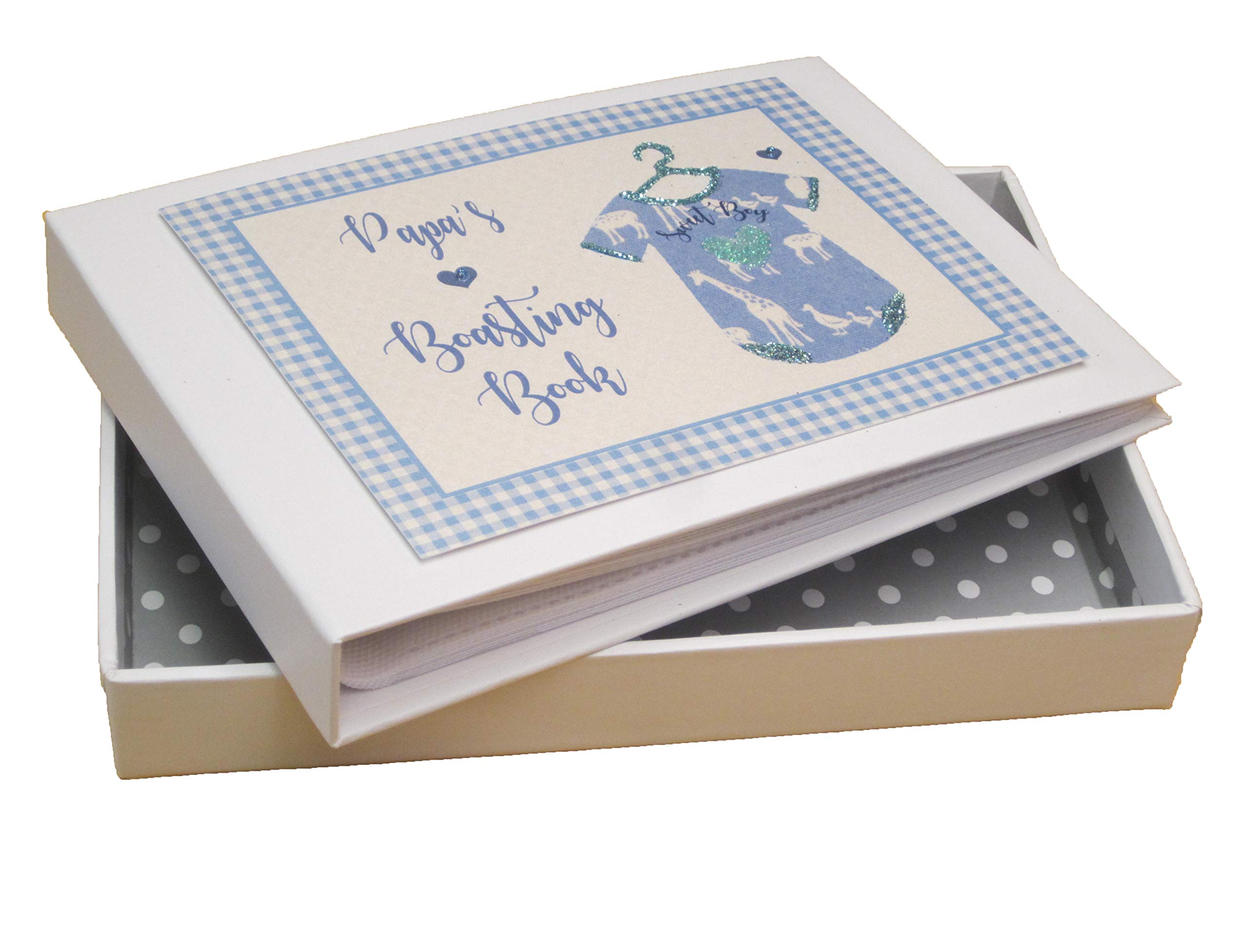 White Cotton Cards Papa's Boasting Book Photo Album, Blue Vest (BV12T)