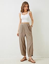 Xiaoxuemeng Womens Baggy Wide Leg Pants Casual
