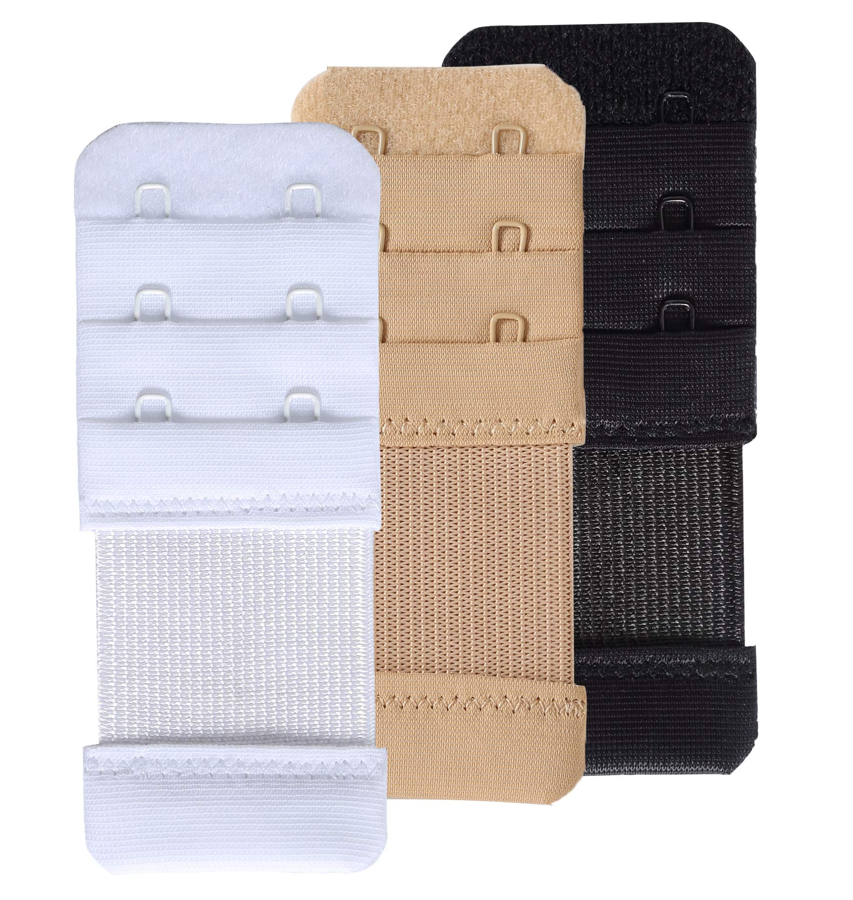 SAMGUWomen's Bra Extenders 2 Hook / 3 Hook / 4 Hook / 5 Hook / 6 Hook, Soft Stretchy Back Bra Extension Strap