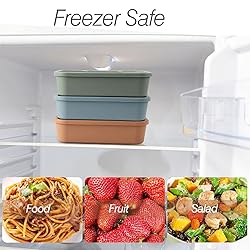 AROCFTIE Silicone Bento Box, 4 Compartment