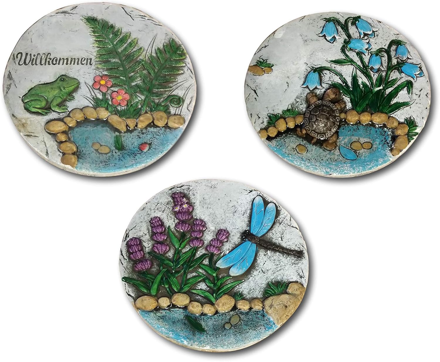 Spoontiques Sonnenblumen-Trittstein – Handbemalter Gartendekor Aus Harz, Ca. 24,8 Cm, Für Garten & Wand