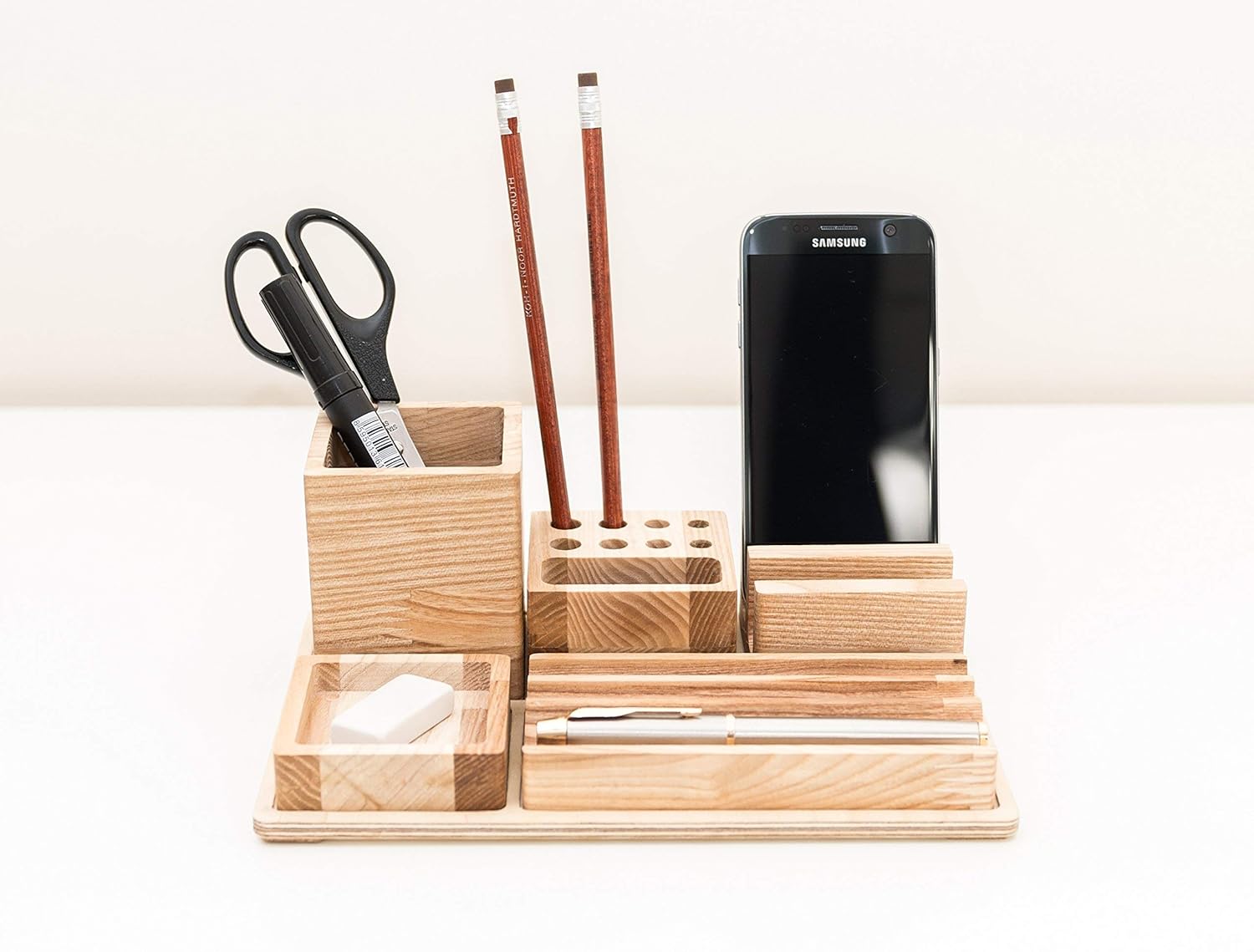 Wooden Desk Organizer Big Table Organizer Wooden Office Organizer Table Organization