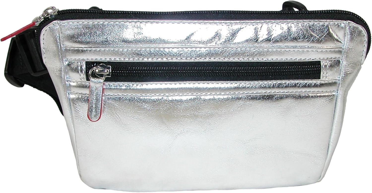 silver waist bag