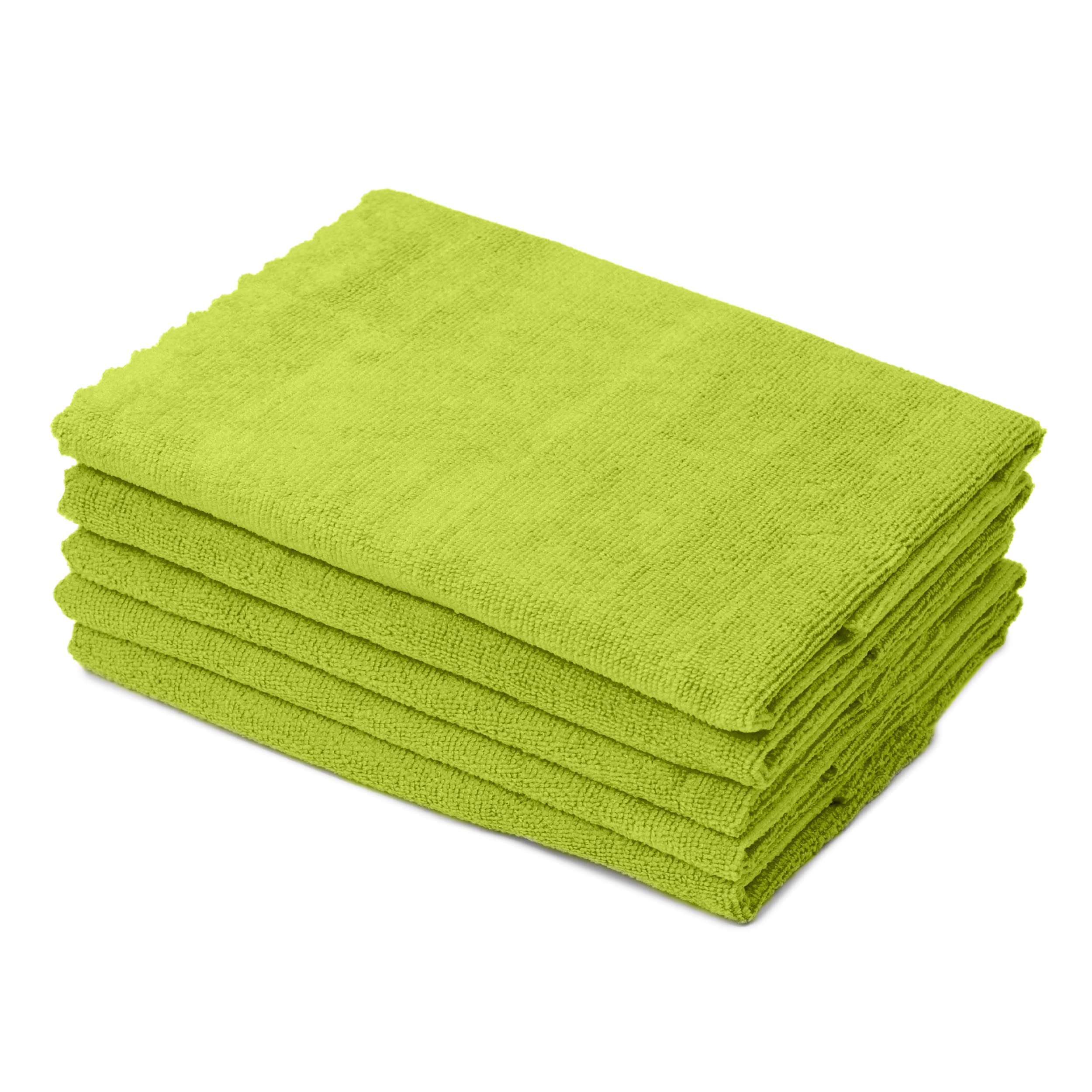 Amago - Lasercut Microfibre Tea Towel (Pack of 5), 30 x 50 cm - Green