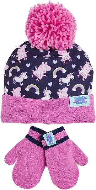 Peppa Pig Regali Di Natale.Peppa Pig Cappello E Guanti Bimba De Peppa Pig Set Invernale Caldo E Confortevole Con Cappello Pon Pon E Guanti Per Ragazze Regali Carini Per Bambina Amazon It Abbigliamento
