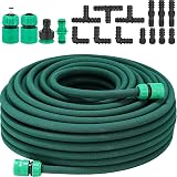 TLGREEN 50M Soaker Hose Set Drip Irrigation Leaky Pipe 1/2" 16.8mm