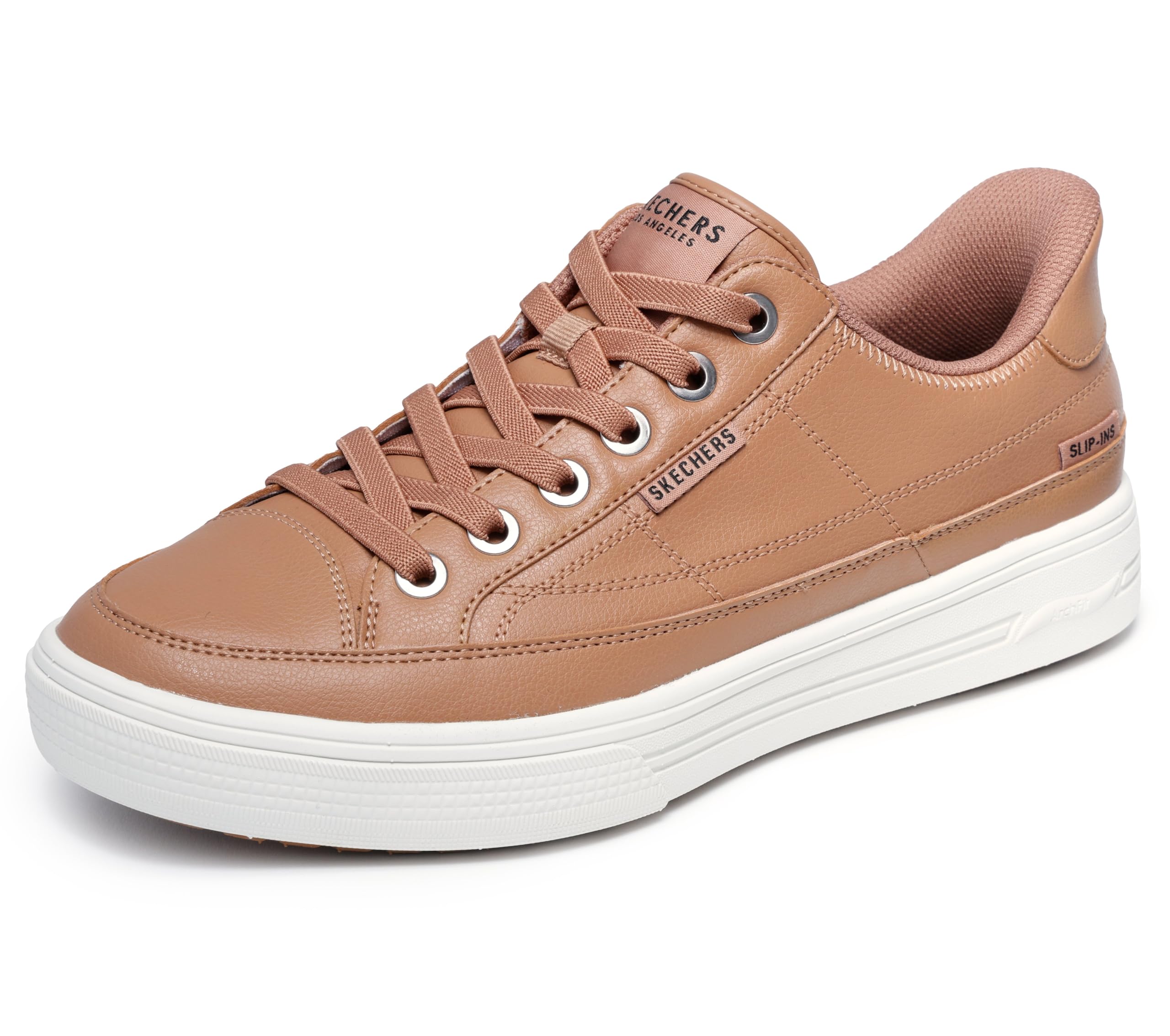 Skechers Street Men’s,Arch FIT Arcade – Catch YA There,TAN,6.5 W US