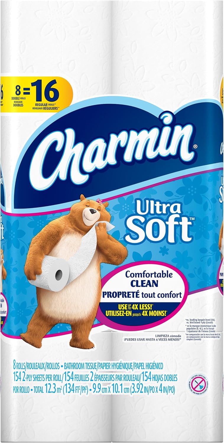 Charmin Ultra Soft Toilet Paper 8 Double Rolls Amazon.ca Health