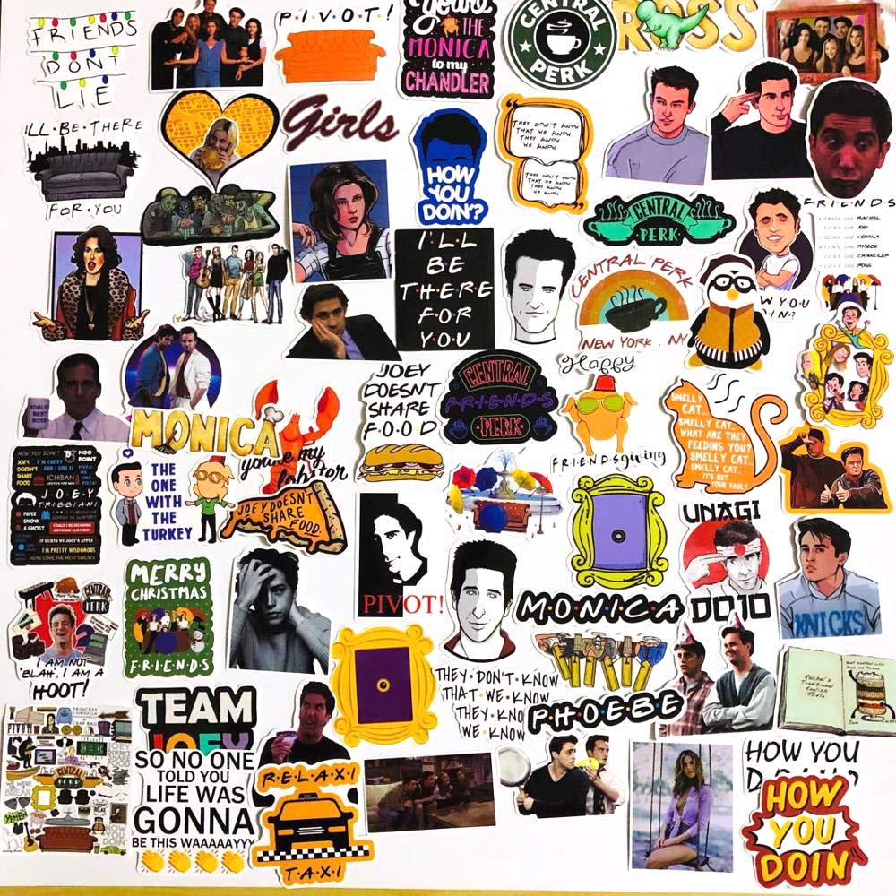 Mizzuco Vinyl Stickers Waterproof Classic Stickers 66 Pieces for Teens Girls Laptop Bumper Helmet Ipad Car Luggage Water Bottle (LY216)