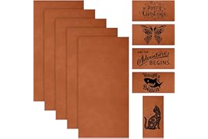 Huhumy 5 Pieces Laserable Leather Sheets 12 x 24 Inch Leatherette Sheets Laser Leather Laser Engraving Supplies for Laser Engraving Art Craft Supplies and Materials (Rawhide, Black)