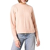 Amazon Essentials Women's Cable Knit Sweater, Soft-Touch Modern Crewneck