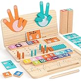 Montessori Math Learning Toy – Number Blocks, Counting Sticks, Tracing Board & Finger Counting, Educational Preschool STEM Se