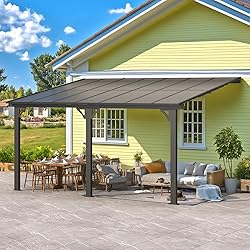 AECOJOY 10' x 14' Adjustable Height Outdoor Lean to