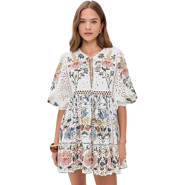 beige ainika floral ruffle mini dress hunterpremo on LTK