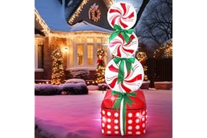 Ceenna 6 ft Christmas Inflatables Outdoor Decorations Christmas Blow up Yard Decorations with Built in LED Lights for Outside Lawn Yard Garden Xmas Holiday Party (Christmas Candy)