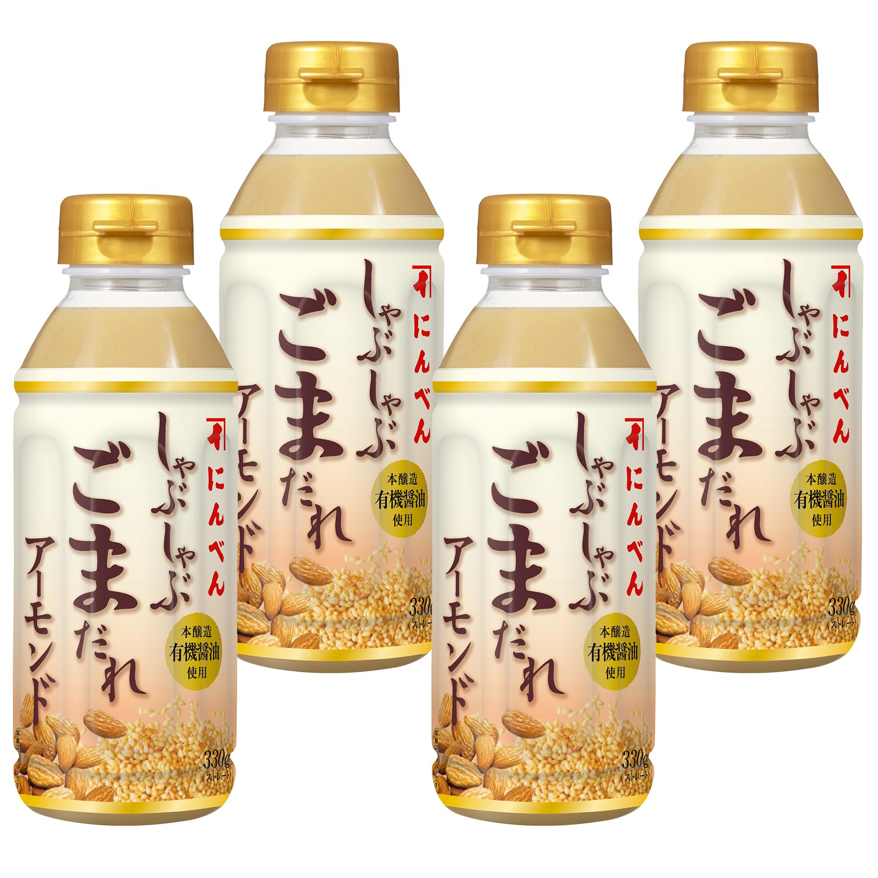 にんべん しゃぶしゃぶ ごまだれアーモンド 330g×4本 [しゃぶしゃぶだれ かつお節 ごま アーモンド] 1699年創業 鰹節・だし専門店のにんべん商品画像