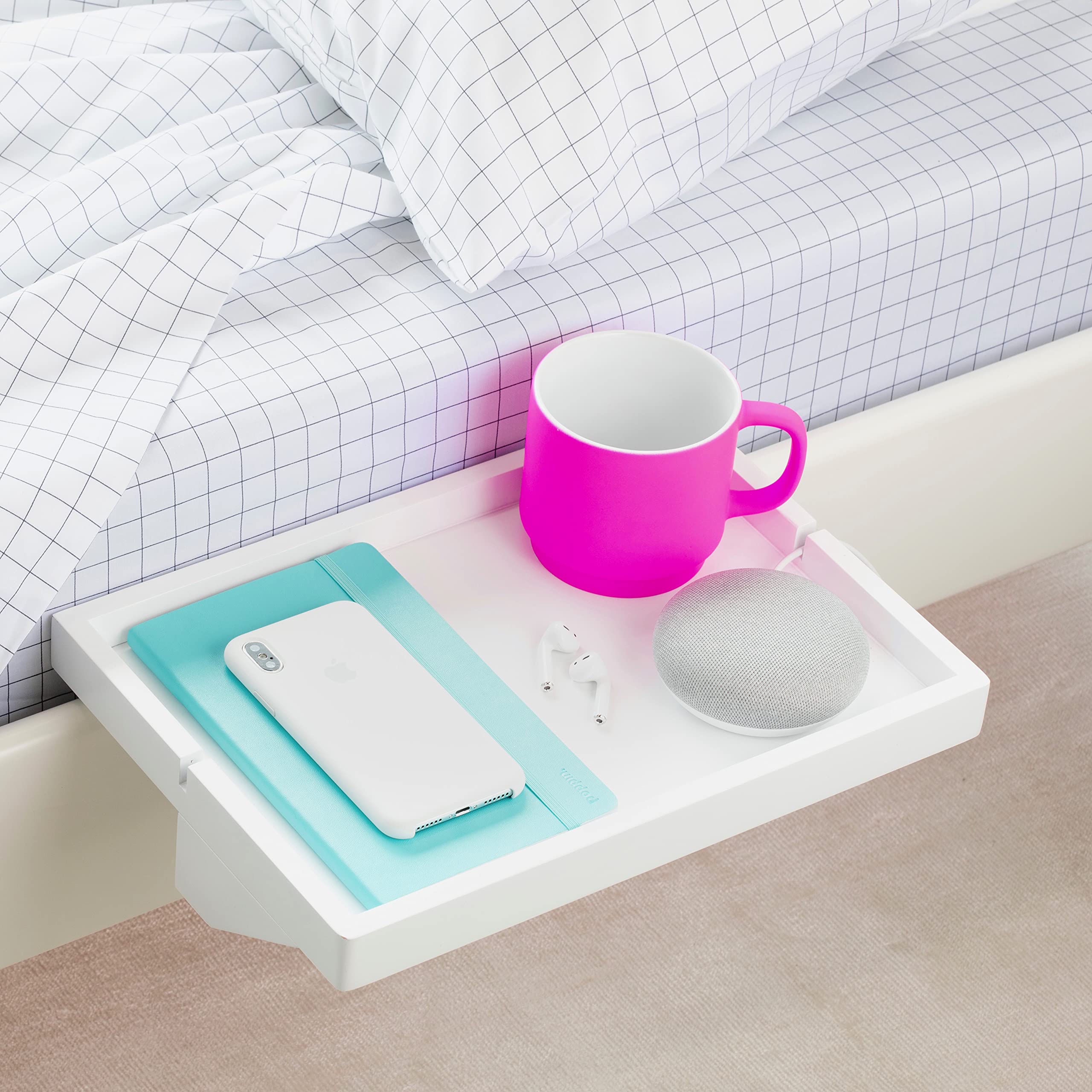 Buy BedShelfie Wood Bedside Shelf for Bed & Bunk Bed Shelf Tray Table