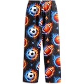 EverFahsion Boys Pajama Pants Soft Kids Pj Bottoms Lounge Pants with Pockets Boys Sleepwear Size 9-14