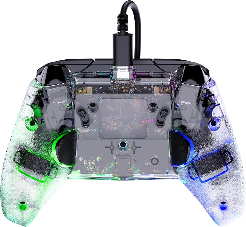 Afterglow transparente manette de jeu RVB filaire pour Xbox