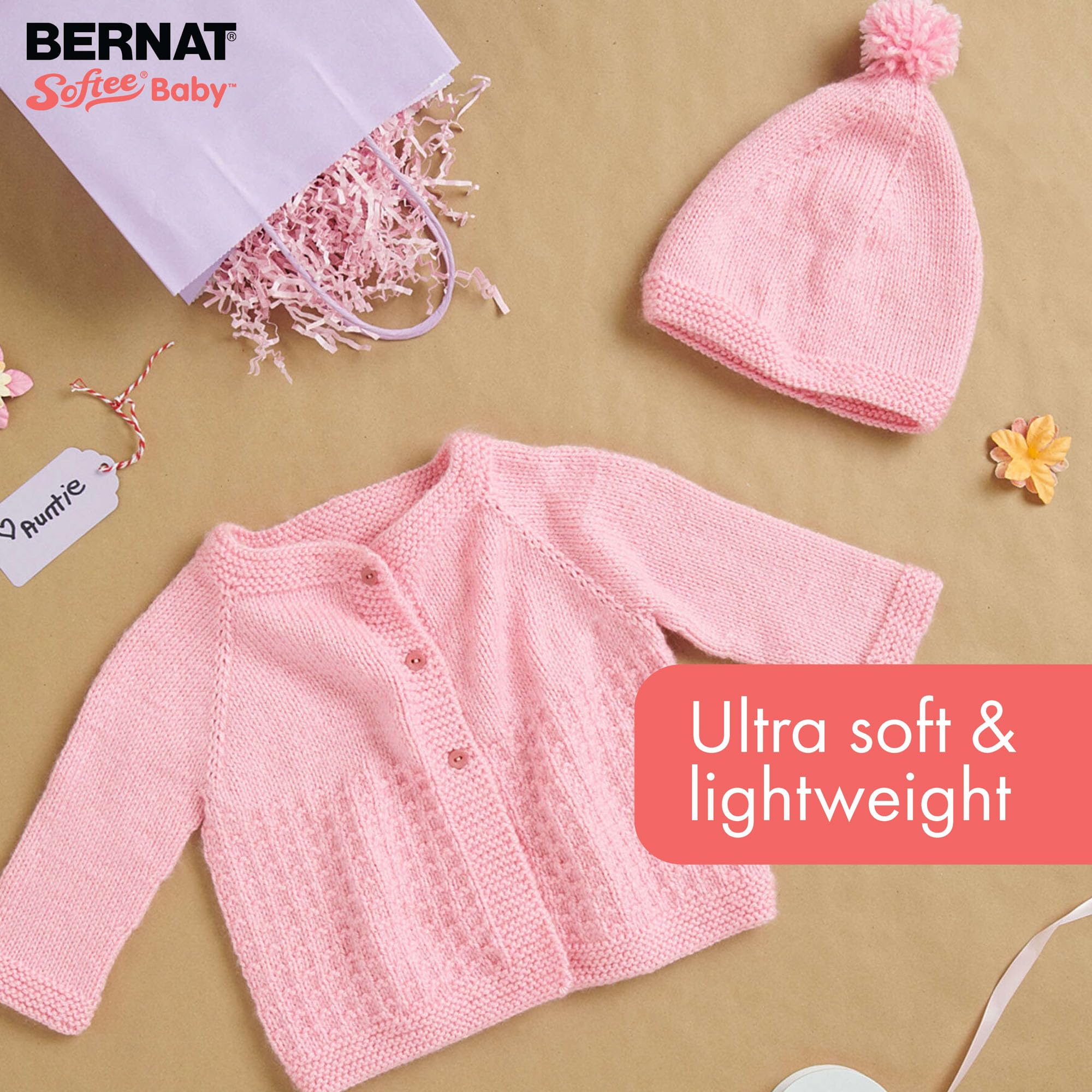 Bernat Softee Baby White Yarn - 3 Pack of 141g/5oz - Acrylic - 3 DK (Light) - 362 Yards - Knitting/Crochet