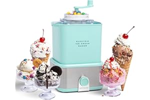 Nostalgia Electric Ice Cream Maker - Old Fashioned Soft Serve Ice Cream Machine Makes Frozen Yogurt or Gelato in Minutes - Fu