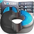 H. Charcoal Butt Donut Pillow Tailbone Pain Relief Cushion (2-in-1) Hemorrhoid Pillows for Sitting and Donut Pillow for Bed Sores, Postpartum Pregnancy & Surgery, Non-Slip Doughnut Pillow (Medium)