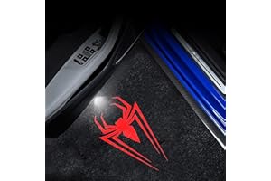 RevParts Avenue Car Door Lights Logo Projector - 2Pcs Spider Wireless LED Door Pastable Light - Universal Fits to Most Cars/Trucks/SUVs