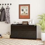 Panana Modern High Gloss Drawer Cabinet 6 Drawers Black No Handle Storage view 3