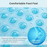 XIYUNTE Shower Mat Non Slip Anti Mould 53x53cm Clear Blue view 4