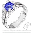 22 Pack Invisible Ring Size Adjuster for Loose Rings,2 Styles Ring Reducer Jewelry Guard Ring Resizer,Multiple 16 Inserts 8 Sizes and 6 Spirals 2 Sizes,Silicone Ring Tightener Fit for Almost Ring