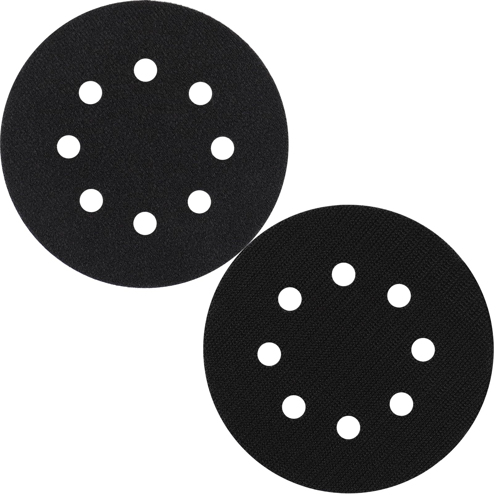 Shineboc Professional 2 pcs Pad Savers 8 Holes for Sander Replacement Cushion Pad Impact-Resistant Noise Reduction Protection Polisher for Hook & Loop Random Orbital (125mm)