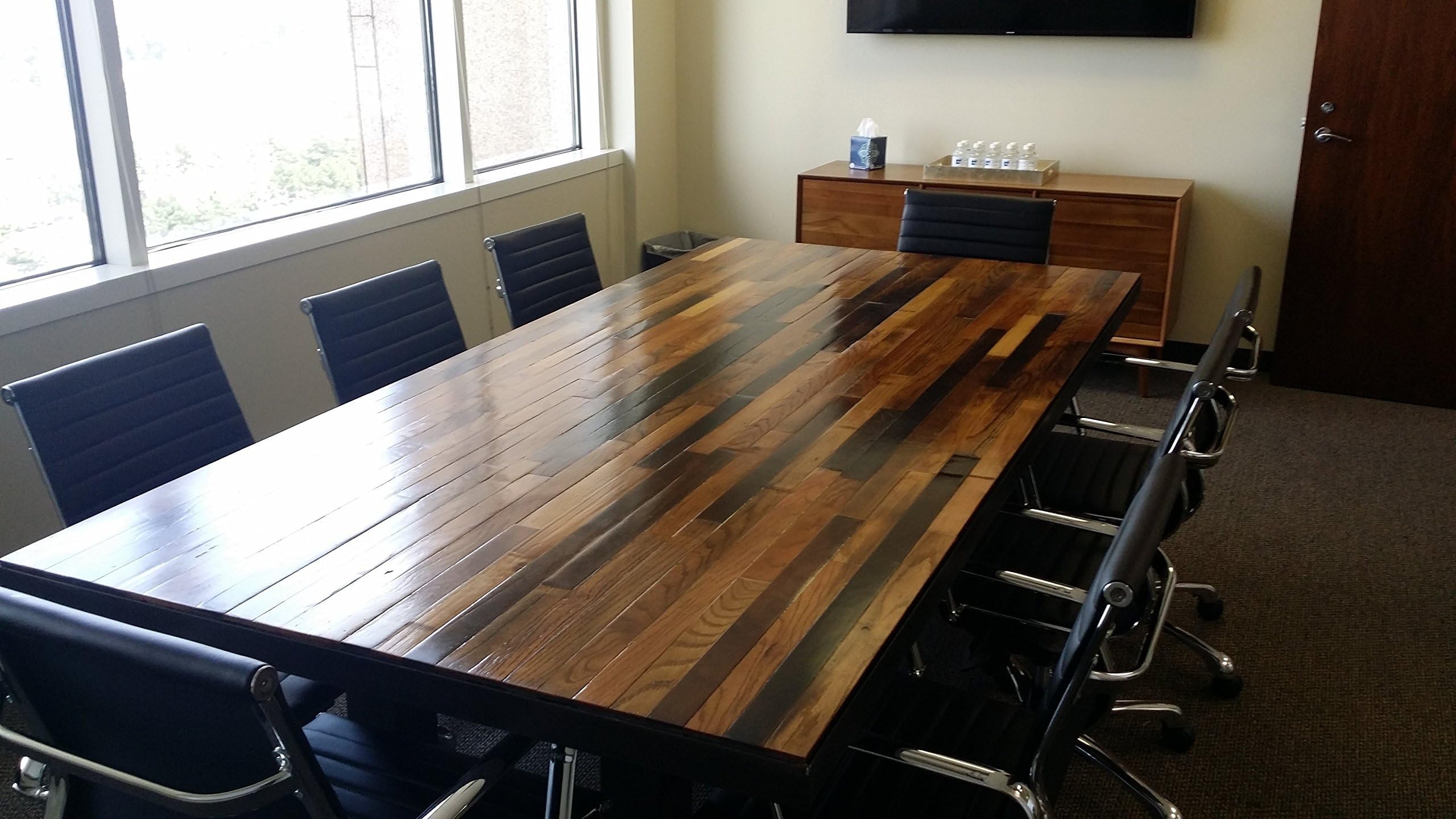 Washington Executive our Handmade Work, Contemporary Conference or Dining Table made from Reclaimed Wood (Replica from the show Scandal)