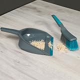 Beldray LA049254 Dustpan and Brush Set Grey Blue Ergonomic Handle view 3
