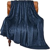 BEDELITE Fleece Blanket Twin Size Navy Blue Throw Blankets for Couch & Bed, Luxury Plush Cozy Fuzzy Blanket 60x80 inches, Super Soft Warm Lightweight Throw Blanket for Travel Camping