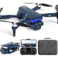 K417 Drone with Camera 1080P HD,Blue LED Lights AI Drones,90° Electric Adjustable with 2 Cameras for Adults,FPV Transmission,Remote Control Quadcopter with Altitude Hold for Beginners,Carry Case