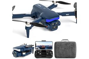 KARUISRC K417 Drone with Camera 1080P HD,Blue LED Lights AI Drones,90° Electric Adjustable with 2 Cameras for Adults,FPV Transmission,Remote Control Quadcopter with Altitude Hold for Beginners,Carry Case