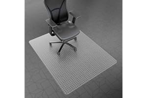 Naturei Chair Mat for Carpet - 60" x 46", Office Floor Mat for Rolling Chairs, Clear Plastic Desk Chair Mat, Easy Glide, Under Desk Carpet Protector for Home and Office Use