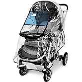 Stroller Rain Cover,Universal Stroller Accessory,Baby Travel Weather Shield | Waterproof, Windproof Protection,Protect from Dust Snow,Easy Access,With Breathable Mesh,Clear View