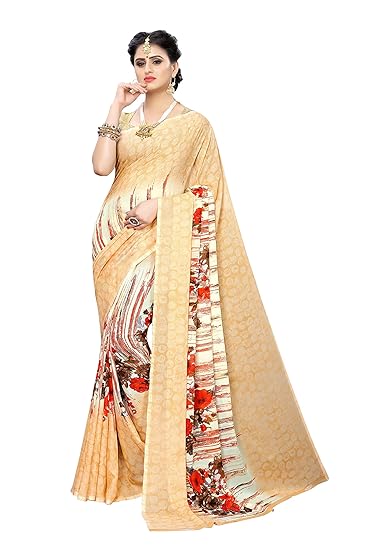 georgette with blouse piece Saree