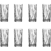 Orrefors City 11 oz. Beverage/Hiball Glasses, Set of 8