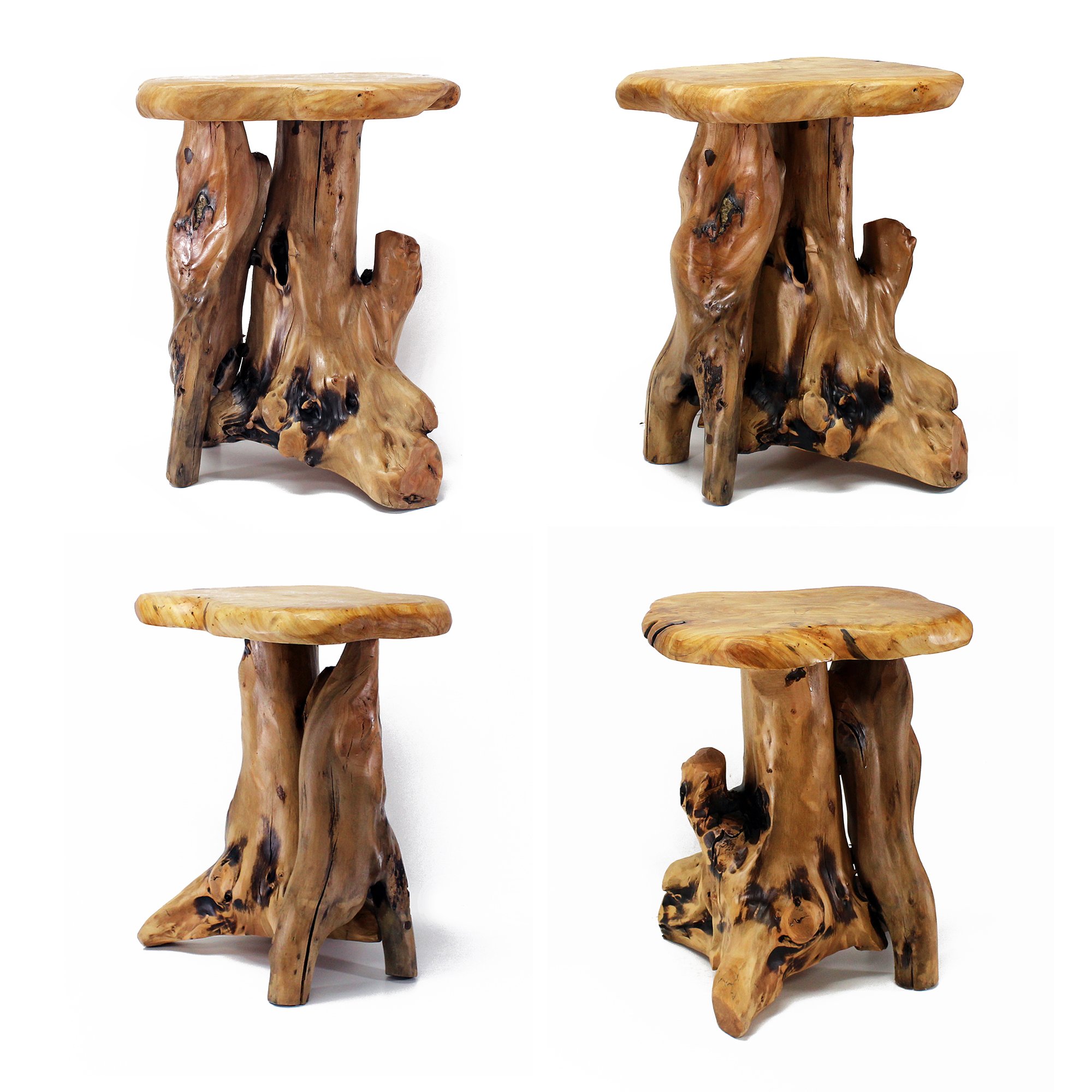 WELLAND Tree Stump Side Table, Live Edge Stool, 20" Tall 691199523854 eBay