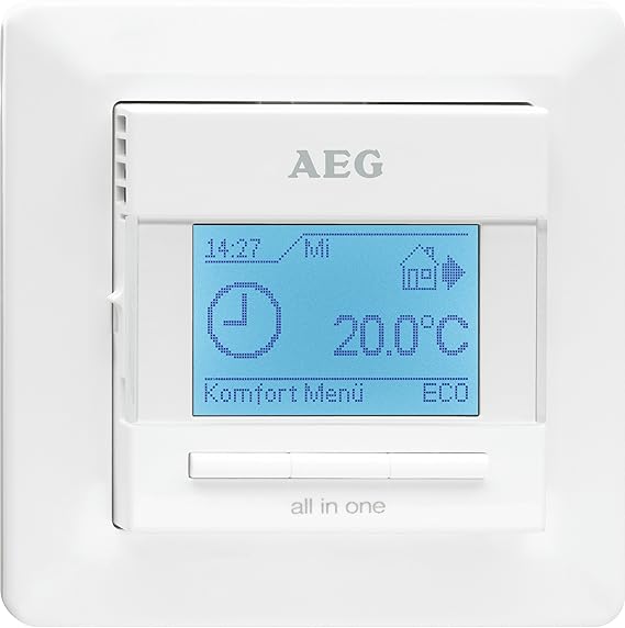 AEG FRTD 903 S Komfort Fußbodentemperaturregler, LCD-Display, Weiß, 229702